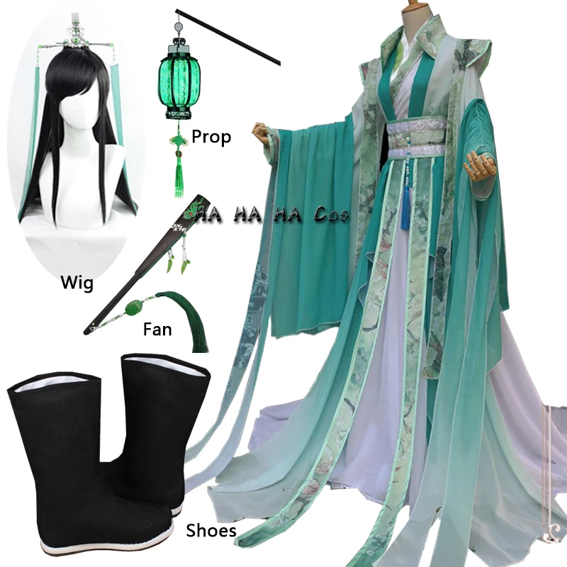 Novel Tian Guan Ci Fu Qi Rong Cosplay Antique Costume Men's Costumes Hanfu Chinese Ancient Anime Suits Wig Shoes Prop Adult Size