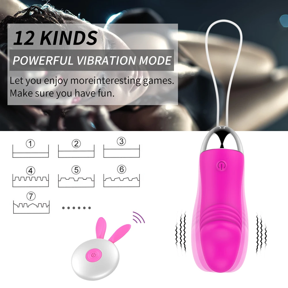 12 Speed Vagina Ball Vagina Tighten Exerciser For Women Wireless Remote Control Vibrate Kegel Ball Geisha Ball Female Orgasm Toy