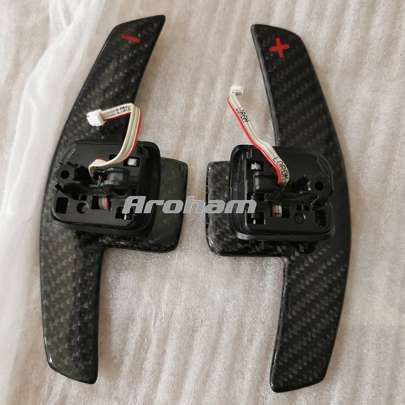 Carbon Fiber Shift Paddles For Audi Quattro RS Q3 Q5 Q7 S3 S5 SQ5 SQ7 R8 A3 A4 A5 TT TTS Car Steering Wheel Paddles Extend DSG