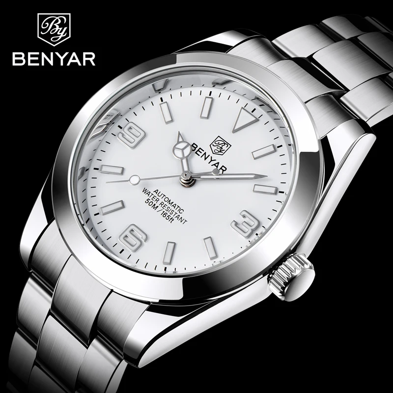 Men\'s Watches BENYAR Top Luxury Brand Men Mechanical Automatic Watch For Men Sport Business Stainless Steel Relogio Masculino