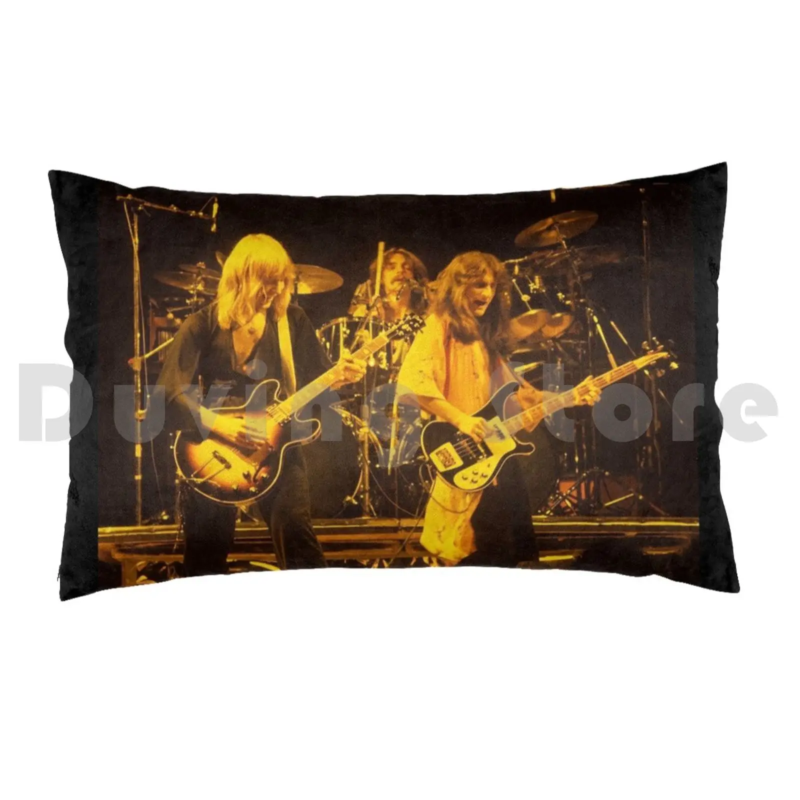 Yellow Light Concer Peart Pillow Case 20*30 Inch Metal Music Rush Neil Heavy Metal 1970s Black Metal Punk