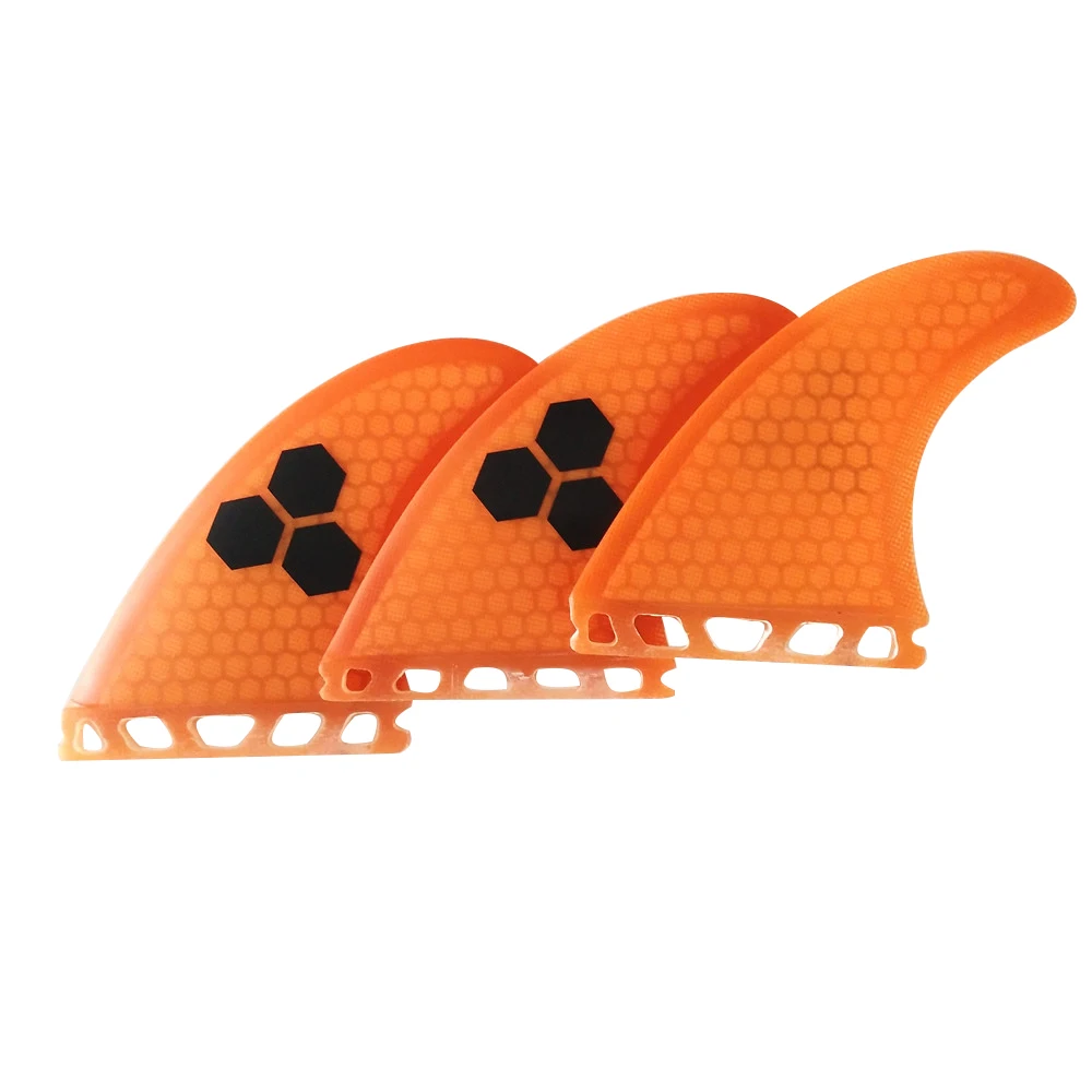 Surfboard Single Fin Size M Orange Color Surfboard Fin Honeycomb Fibreglass Fins Single Fins Hot Sell