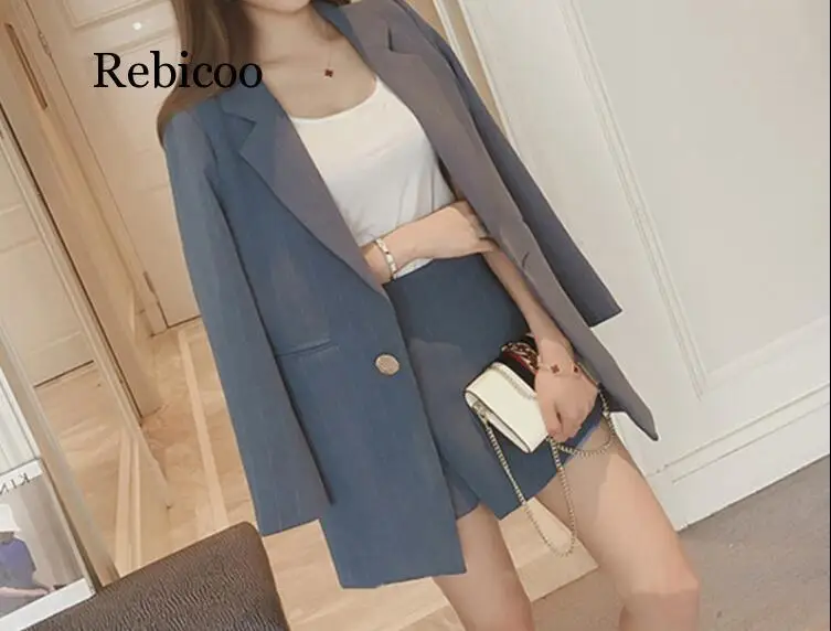 

Korean fashion casual small suit short skirt three-piece temperament Women Business Suits formal Work wear