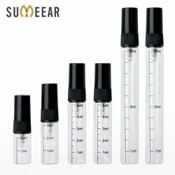 100 Pcs/Lot 2ml 3ml 5ml 10ml Scale Glass Bottle Empty Perfume Bottles Spray Atomizer Portable Travel Cosmetic Container
