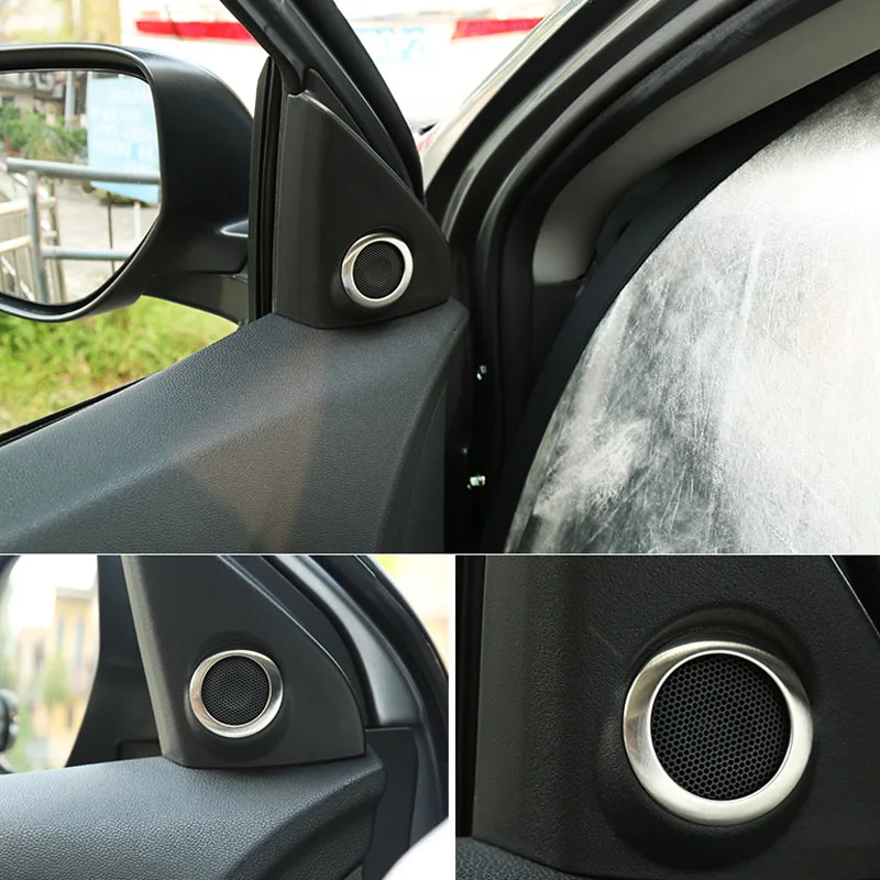 

2-Piece Car Door Sound Loudspeaker Trim Ring For Mitsubishi ASX Outlander PEUGEOT 4008 CITROEN C4 AIRCROSS 2012-2016 Accessories