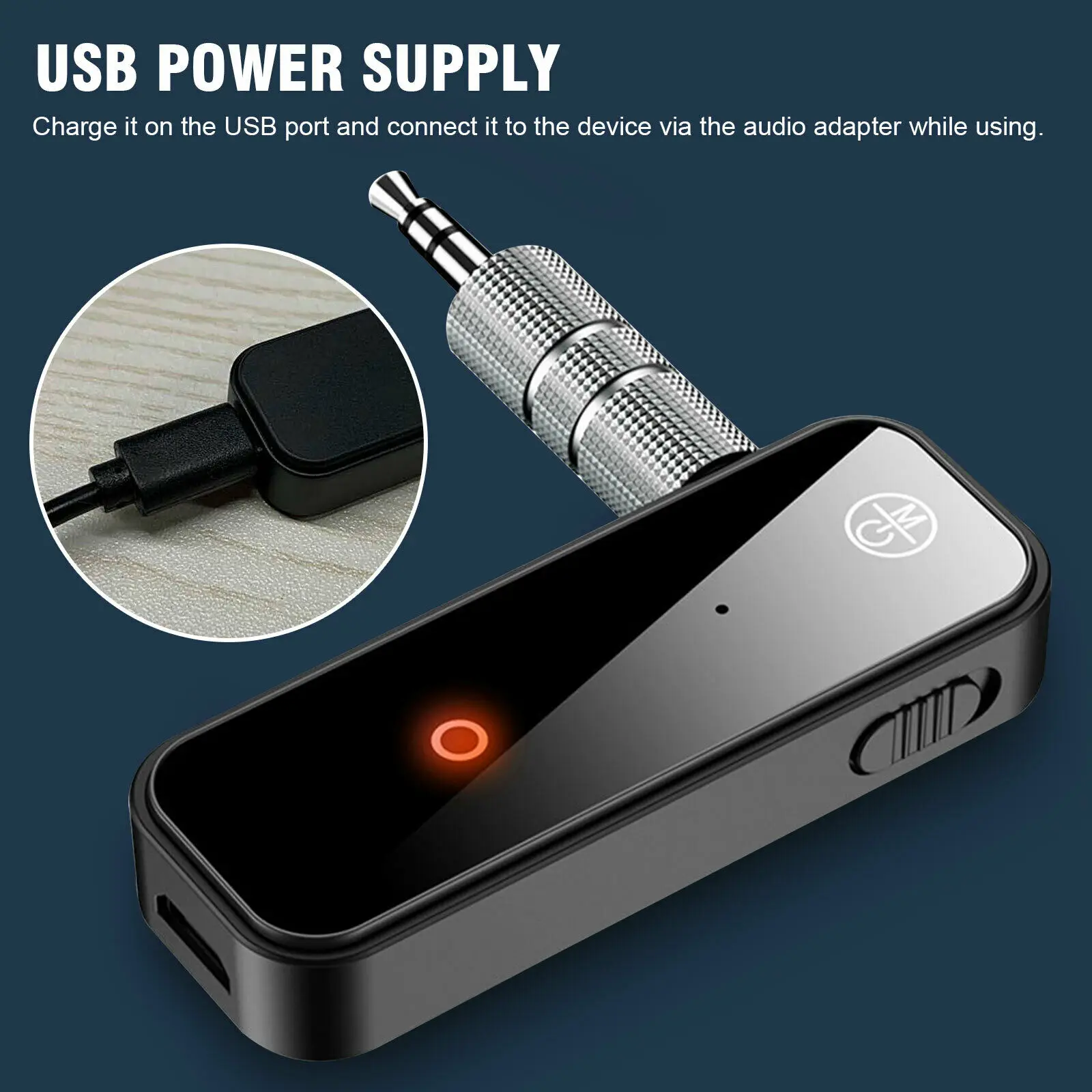 Usb Draadloze Bluetooth 5.0 Zender Ontvanger 2 In 1 Audio Adapter 3.5Mm Aux Car Audio Voor Auto Mic Muziek ontvanger