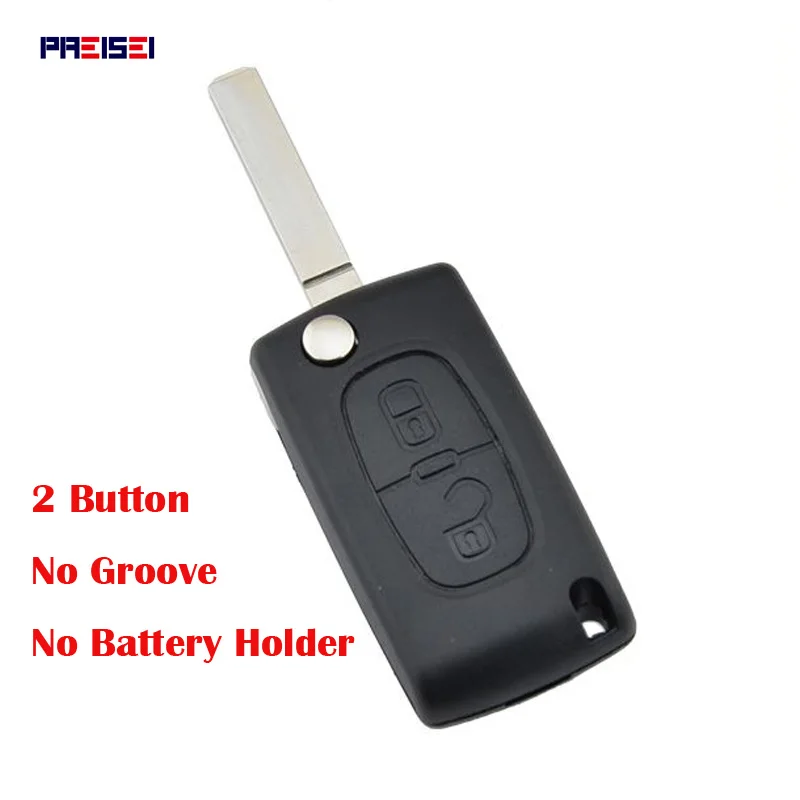 

PREISEI 20pcs/lot 2 Button CE0523 Remote Flip Car Key Shell Case Fobs For Citroen C3 C4 C5 C6 Auto Accessories Key Cover