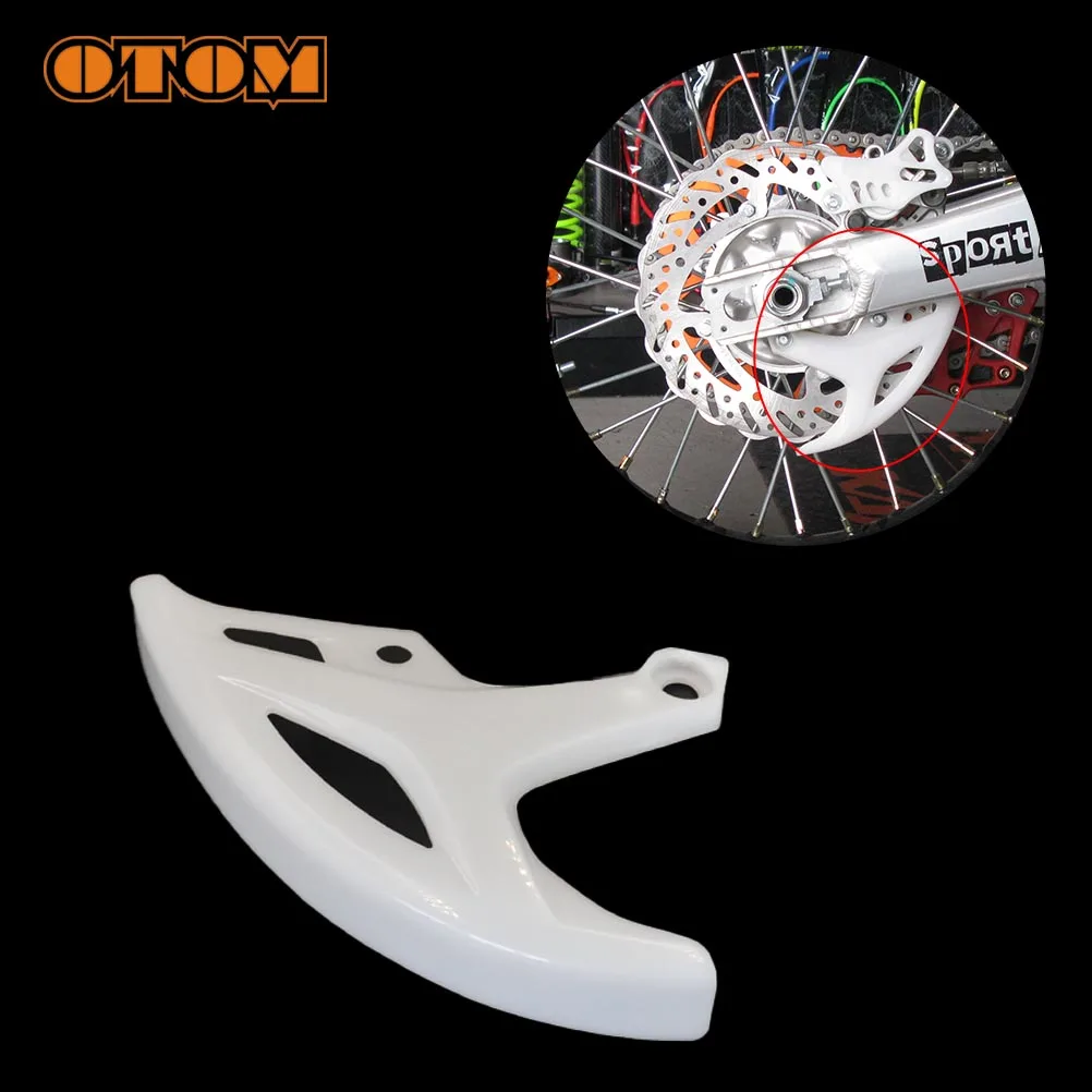 OTOM Motorcycle Rear Disk Cover White Plastic Brake Protection Shield  For HONDA CR125 CR250 CRF250R CRF250X CRF450R CRF450X