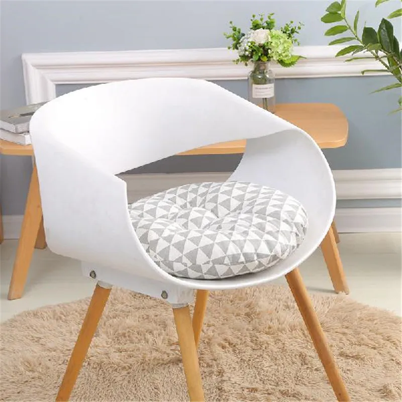 Coussin de siège rond en coton lin | Coussin de chaise de bureau, pour tabouret de salle à manger, dossier de chaise, coussins décoratifs pour canapé de maison