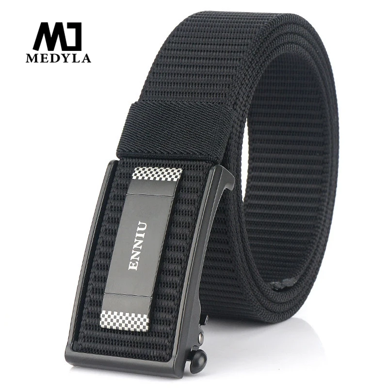 

Medyla Men's Military Nylon Belt New Technology Quality Men Automatic Buckle Tactical Belt 3.5cm Sports Belt BLL044