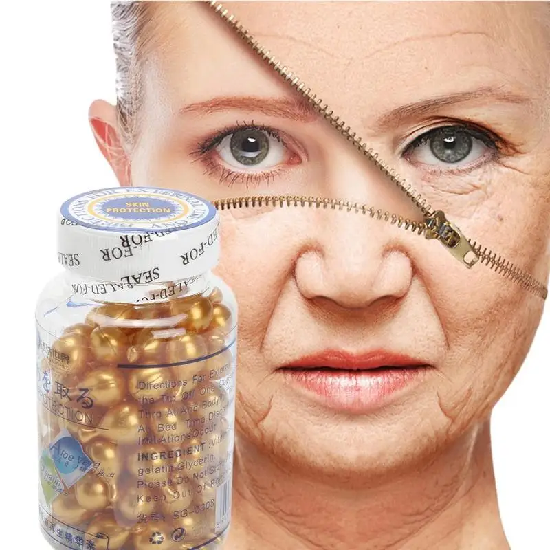 90pcs/bottle Vitamin E Extract Capsules Anti-wrinkle  Whitening Cream Ve Serum Facial Freckle Capsule