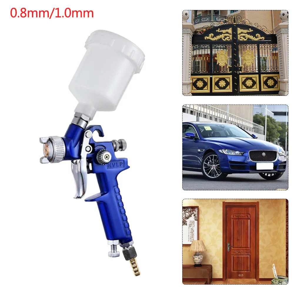 Professional Nozzle 0.8MM/1.0MM Mini Air Paint Spray Gun Airbrush HVLP Spray Gun for decorating Painting CarAerograph Airbrush
