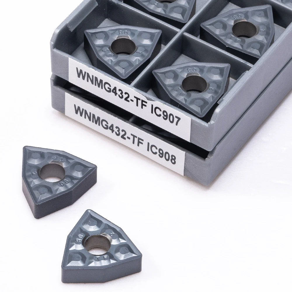 Wysokiej jakości WNMG080408 TF IC907/908 zewnętrzne narzędzia tokarskie płytka węglikowa WNMG 080408 IC907 IC908 tokarka narzędzie