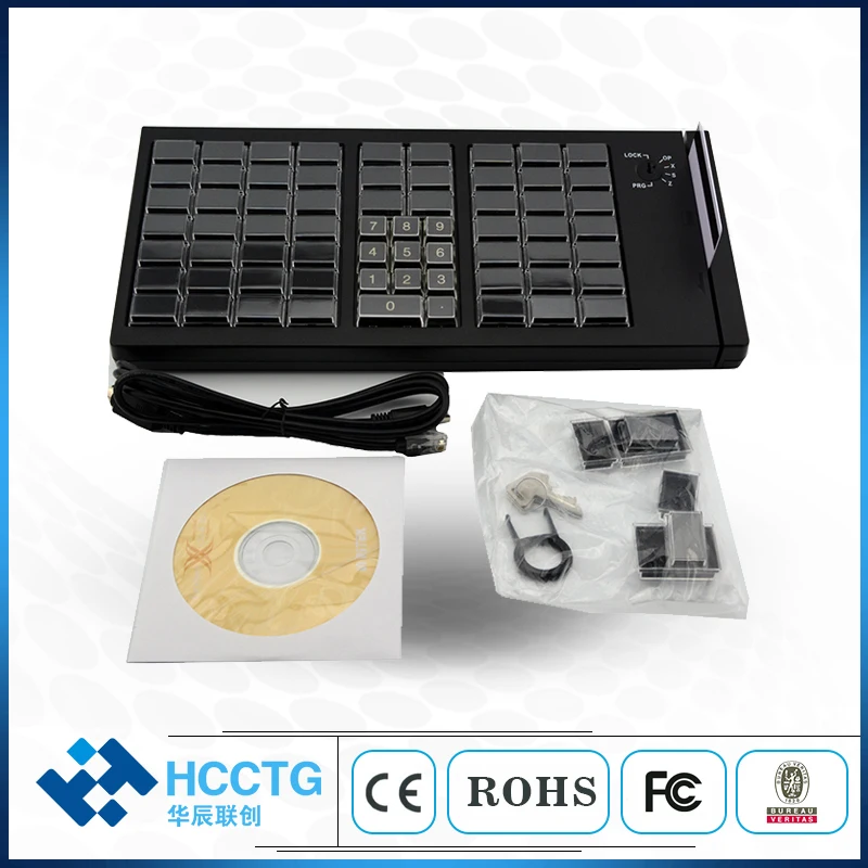 KB66 66 Keys POS Programmable Keyboard with Magnetic Card Reader