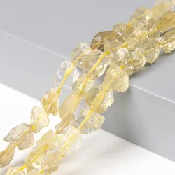 Freeform 7-11MM Real Yellow Citrines Beads Irregular Semi-precious Transparent Minerals Stones Bead For Jewelry Making Handmade