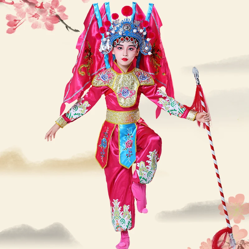

Kids Peking Opera Costume cosplay stage performance Catwalk Opera Beijing Yu Opera Dance clothes Peking Opera Blues Costume