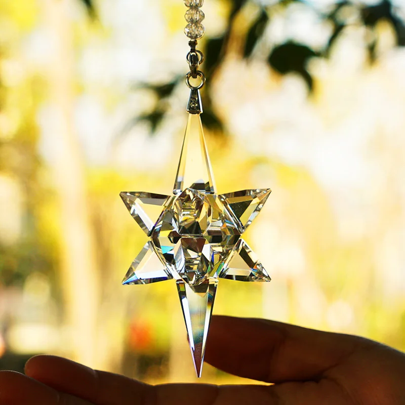 Crystal Meteor Hammer Fashion Pendant Glass Car Hanging Ornament Party Hanging Dangle Christmas Decor Home Wedding Decor