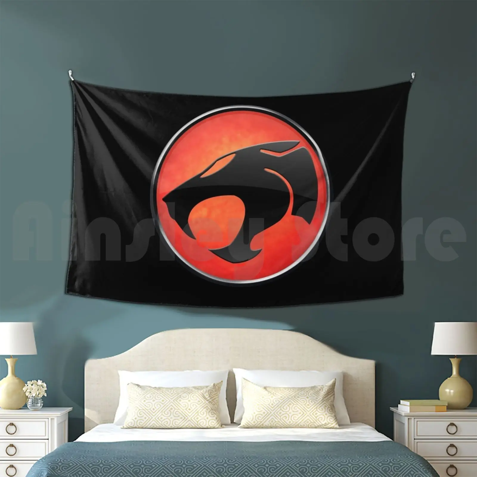 Thundercats Logo Tapestry Background Wall Hanging Logo Panthro Panther Tiger Cheetah Mumm Ra Metal Heavy Metal