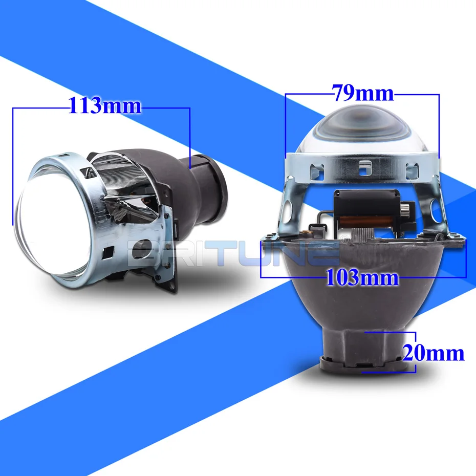 Britune Q5 H11 Car Lens Bi-xenon Projector HID LED Headlight Lenses 3.0 inch Full Metal Kit Tuning Accessories Retrofit