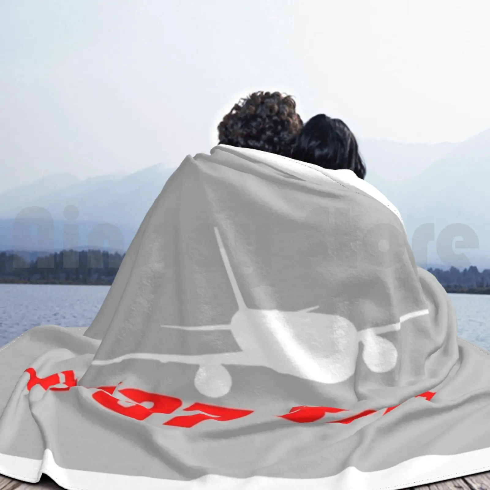 بوينغ 737-800 بطانية فضية موضة مخصصة 3116 خطر مصمم بطانية الصحة بوينغ 737 #5