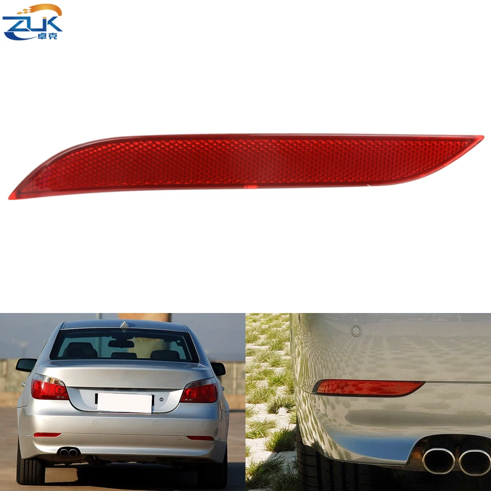 ZUK Rear Bumper Reflector Lamp For BMW 5 Series E60 525i 528i 530i 535i 545i 2003-2007 Rear Fog Light 63146915039 63146915040