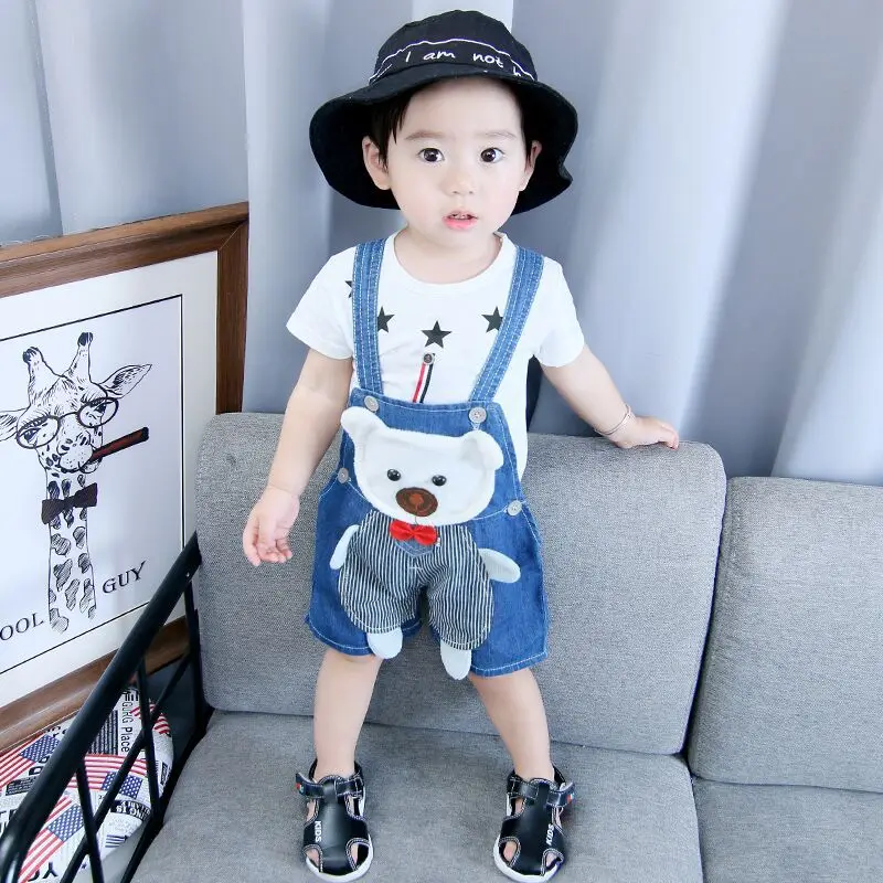 Baby Shorts Summer Baby Boys Trousers Children Pants 1-3 Years Litter Kids Denim Clothes Baby Jeans Overalls Boy One-piece