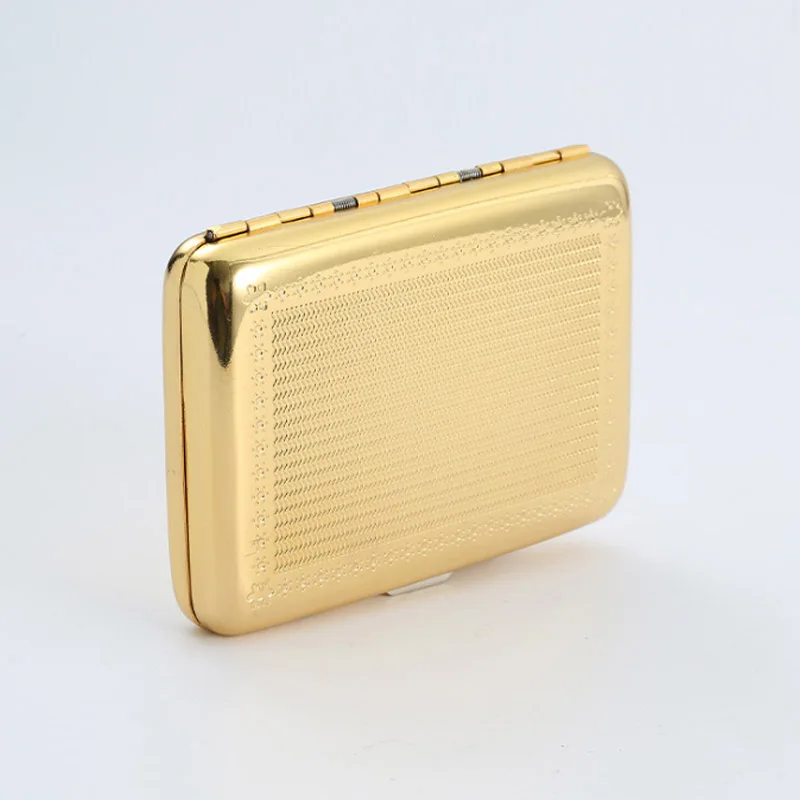 Unique Metal Mirror Cigarette Case Gold Retro Portable Pocket Cigaret Pack 16 Cigarette Boxes Man Smoker Gift