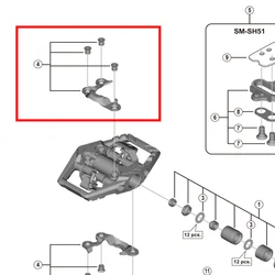 Shimano XT SPD pedały osłona korpusu i śruby mocujące Y46K98040 Y46K98030