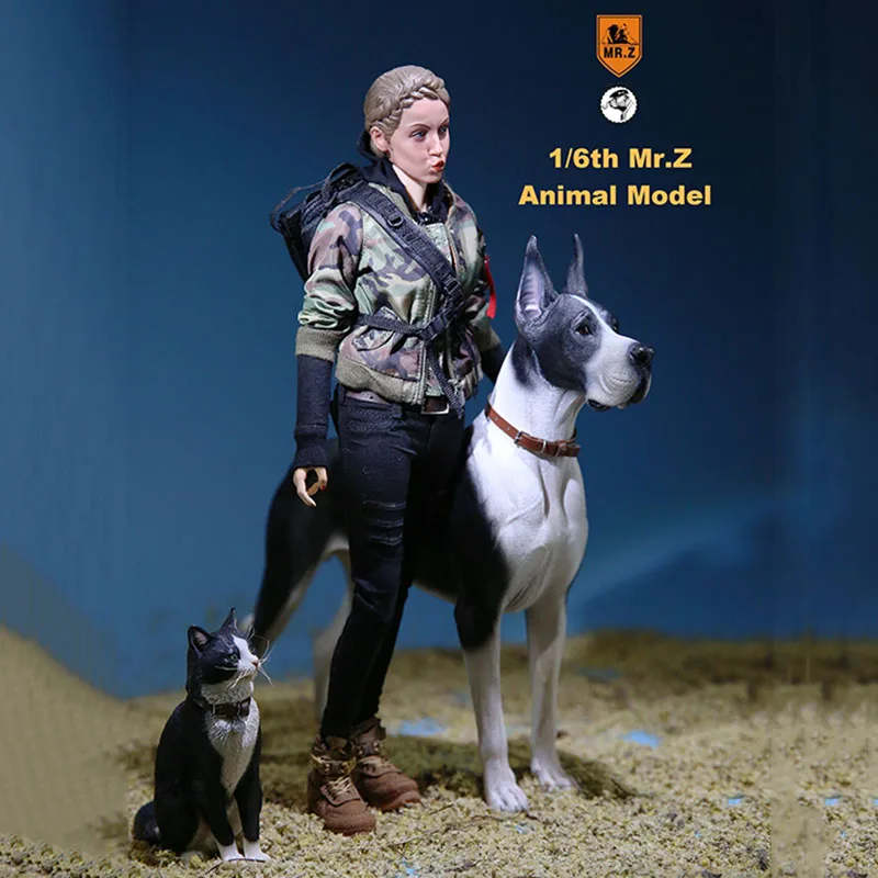 

1:6 Scale Mr.Z 037-GD Resin PVC Miniature Animal Model Great Dane Dog Model Toy fit 12" Action Figure Toys Accessories