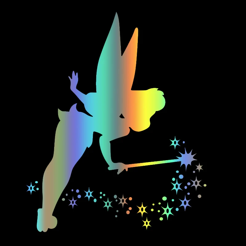 S51265 Various Sizes/Colors Car Stickers Vinyl Decal Magic Wand Tinkerbell Star Motorcycle Decorative Accessories