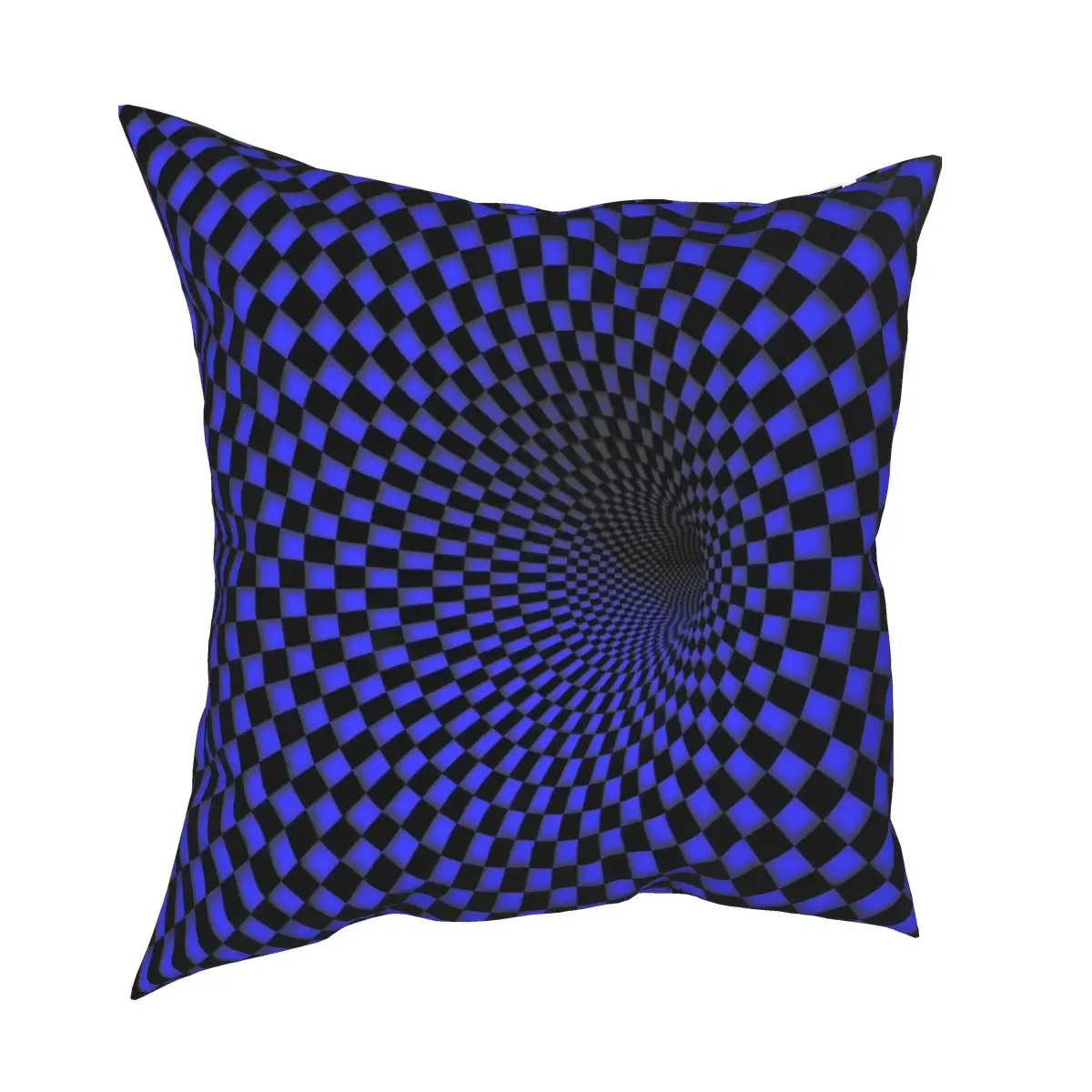 Optical Illusion A Blue 3d Checkered Endless Pitt Pillowcase Polyester Pattern Zip Decor Throw Pillow Case for Bed Cushion Cover