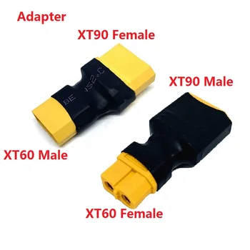 Adaptateur de Conversion de connecteur XT60 mâle/femelle vers XT90 mâle/femelle et prise en T mâle/femelle vers XT90 mâle/femelle pour batterie RC