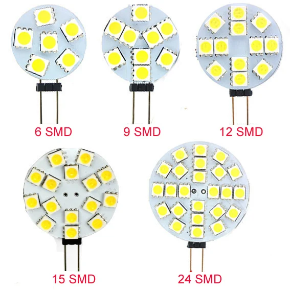 

10PC/Lot DC 12V G4 LED Bulb 1.5W 2W 3W 24 LEDs 5050 SMD Light Corn Bulbs Droplight Chandelier 5050SMD Spot Light Cool/Warm White