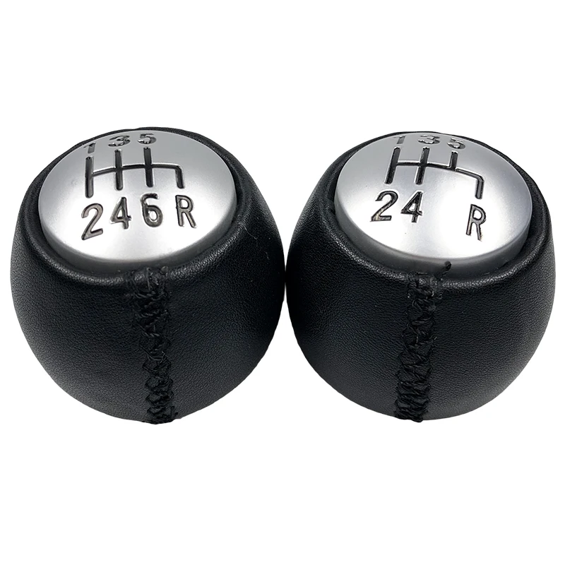 For Alfa Romeo GT 147 166 3.2 V6 PU Leather Car Styling 5/6 Speed Gear Shift Knob Lever Stick Pen Shifter Head