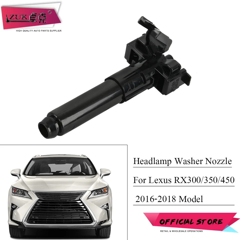 

ZUK For Lexus RX300 RX350 RX450 Headlight Washer Nozzle Headlamp Water Spray Jet 2016 2017 2018 Year OEM:85208-48110 85207-48110