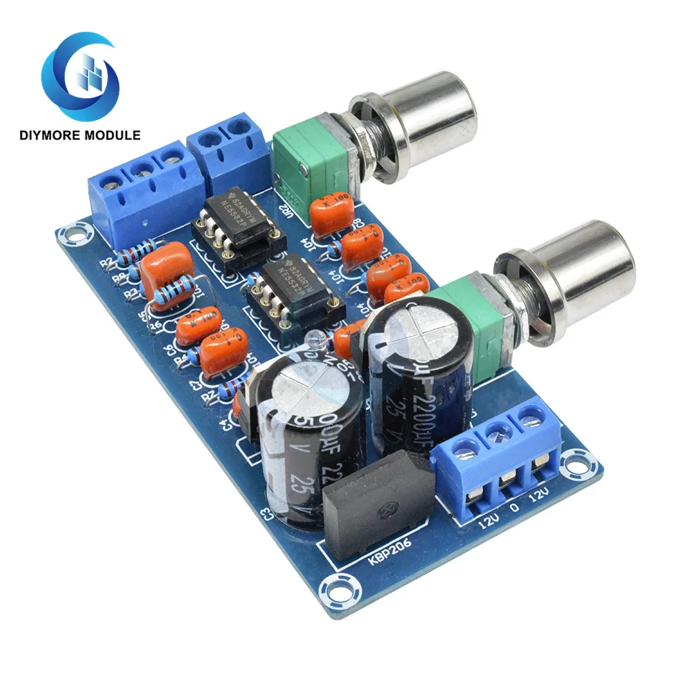 NE5532 Low Pass Filter Board Subwoofer Volume Control Board Amplifier Module 9-15V Preamplifier Module