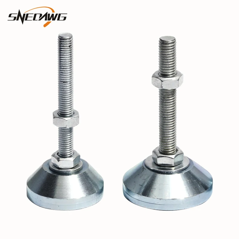 Adjustable Foot Cups M12/M16/M20/M24 Thread Solid Screw Furniture Support Legs Levelling Feet Anti-slip Furniture Glide Pad