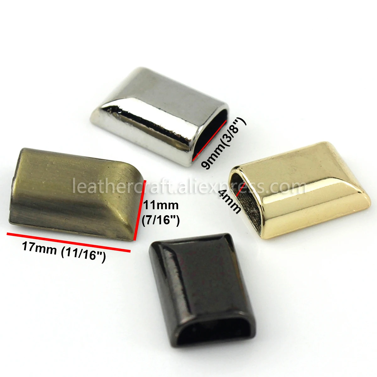 10 stücke Metall Reiß verschluss Stopper Reiß verschluss Schwanz Clip Stop Schwanz Stecker Kopf mit Schraube Leder Bastel tasche DIY Hardware 17mm(11/16 ") – Detail 1