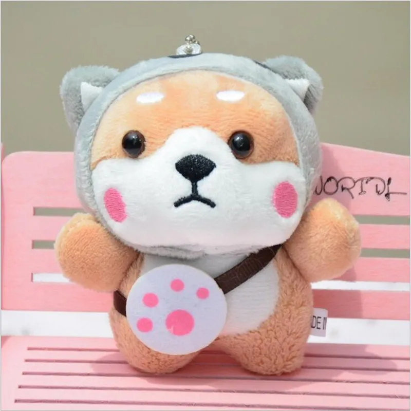 Chien de dessin animé en peluche pour femme, petit pendentif Shiba Inu, jouet en peluche animal, mini sac à beurre mignon, porte-clés, 11cm, 1PC