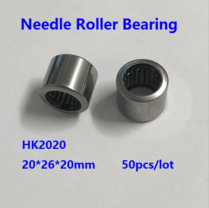 50pcs/lot HK2020 HK202620  20×26×20 mm Drawn Cup Type Needle Roller Bearing High quality 20*26*20 mm