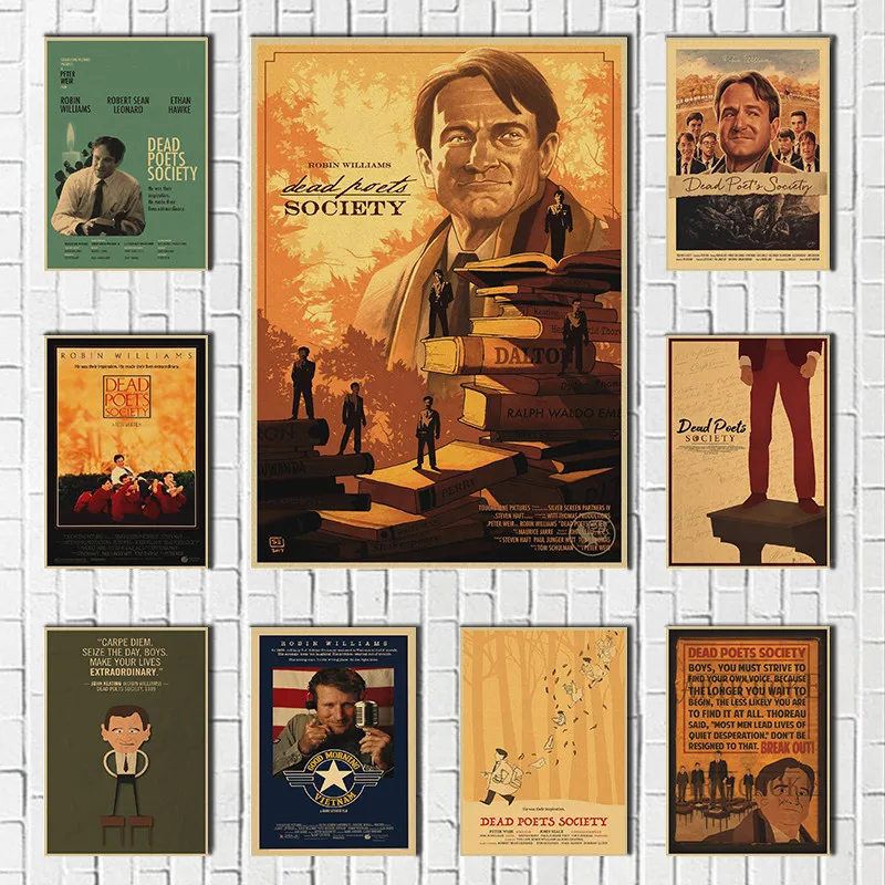 Dead Poets Society Kraft Paper Poster Room Decorative Painting Cafe Kraft Paper Wall Stickers