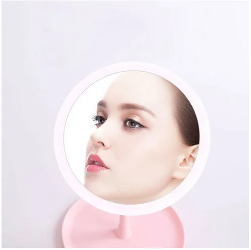 3 Color Modes 1X Magnifying LED Makeup Mirror Light USB Rechargeable Vanity Mirror Lamp Table Mirror Lights With Touch Switch