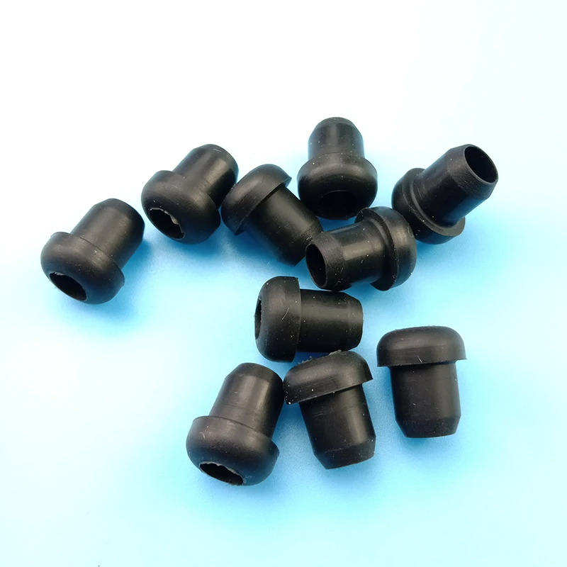 HY-7006 T Type Silicone Rubber Protection Ring Coil Connectors Grooved Washer Through Hole Silicone Plug Stopper Gasket 8mm