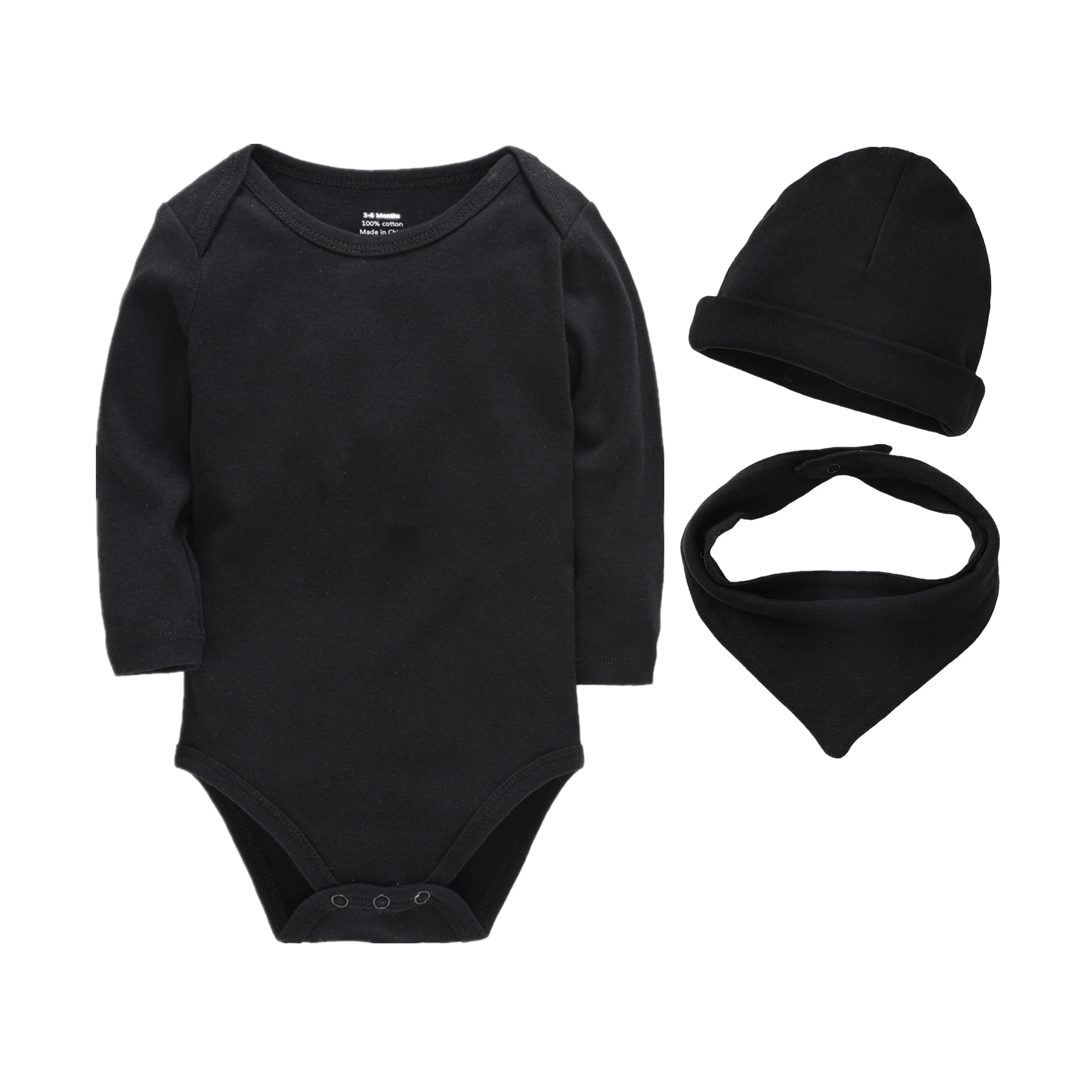 

100%Cotton Toddler Baby Boy Bodysuits Unisex Newborn Clothing Girl Romper Hats Bibs Roupas De Bebe Infantil Baby Outfit Jumpsuit