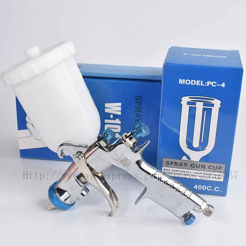 high quality W101 hvlp gravity spray gun W-101 400CC plastic pot 1.3/1.5/1.8mm original authentic spray gun