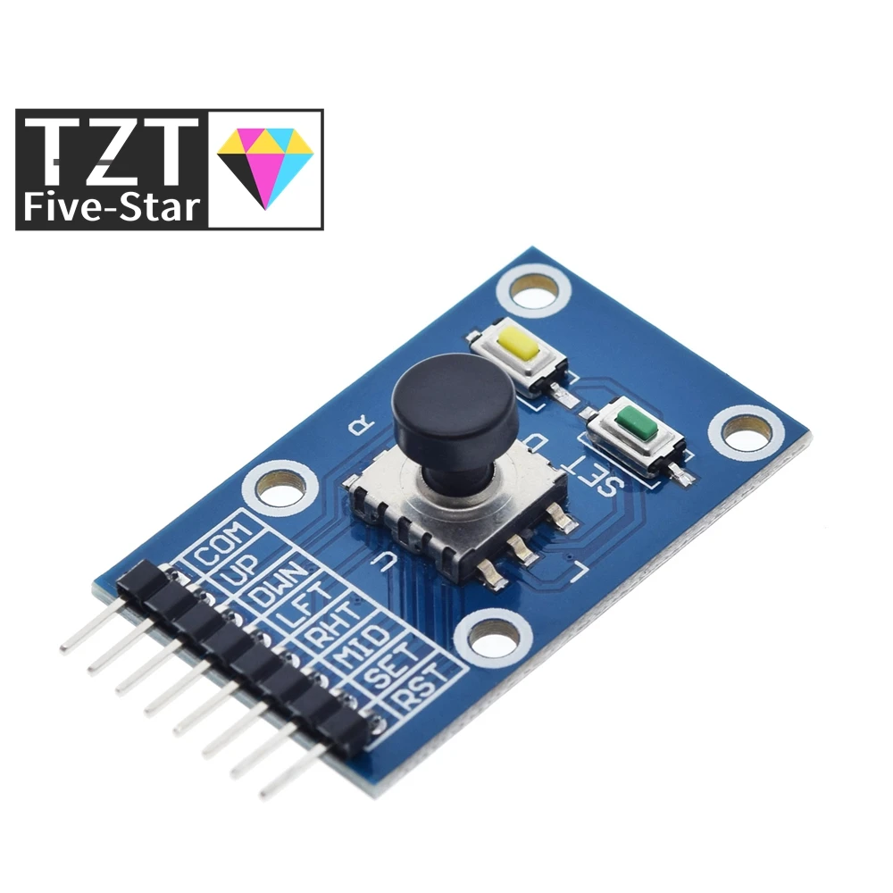 TZT Five Direction Navigation Button Module for MCU AVR Game 5D Rocker Joystick Independent Keyboard for Arduino Joystick Module