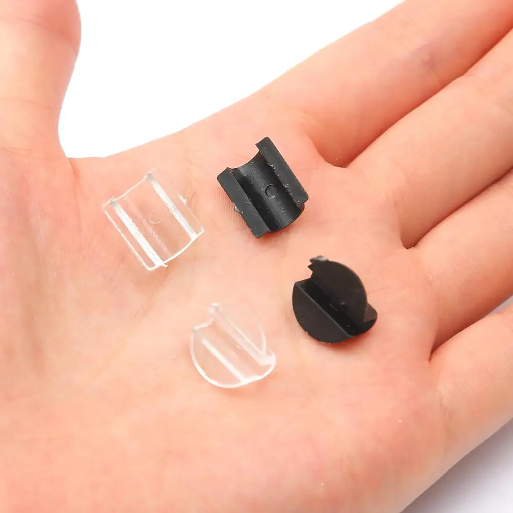 10Pcs Black/White Hairdressing Tool Connector Elastic Rubber Band Paste Buckles For DIY Hair Band Tie Circle Bow Jewelry Making
