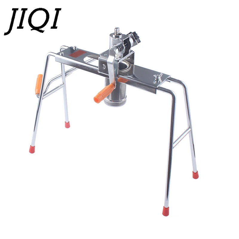 JIQI Stainless Steel Noodles Maker Manual Pasta Pressing Machine Hand Crank Cutter Household Spaghetti 9 Changeable Dough Moulds