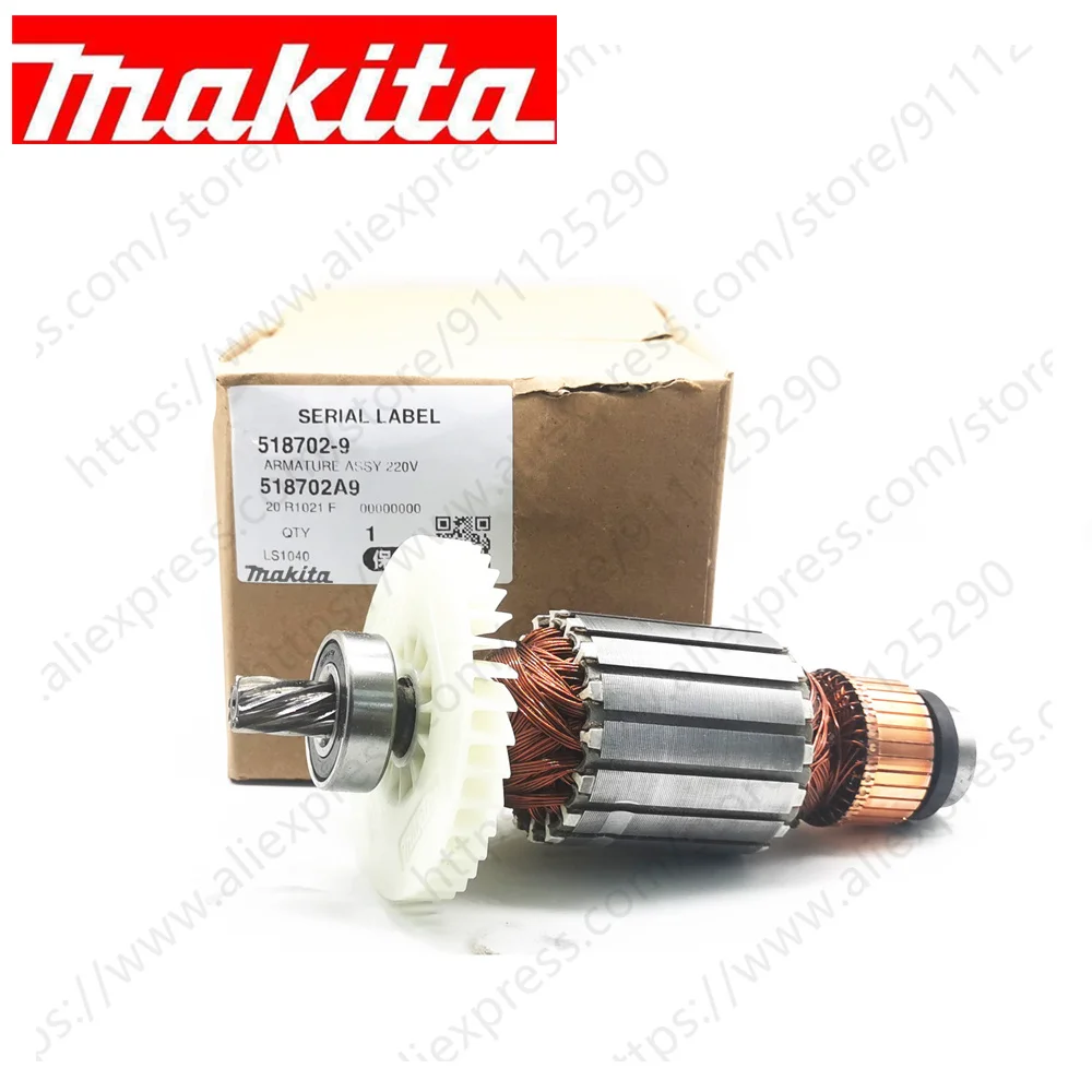 Rotor de armadura AC 220-240V para máquina cortadora MAKITA LS1040 LH1040F LS1030N LS1040F LH1040 LS1045 516719-6 518702-9