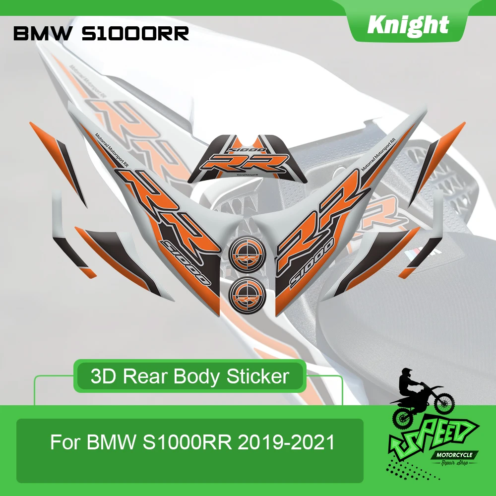 Suitable for BMW S1000RR S1000 RR 2019-2021 motorcycle 3D waterproof and scratch resistant gel rear fairing body sticker decal